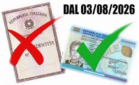Avviso scadenza di tutte le carte di identità cartacee dal 3 agosto 2026
